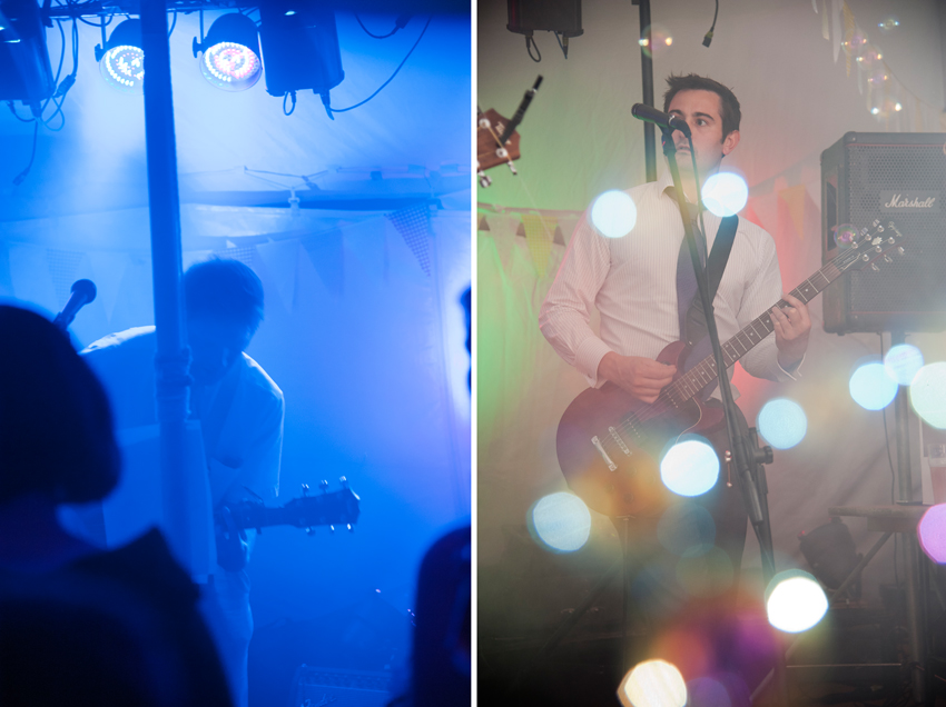 Lajvband i partytält bröllop