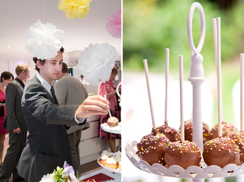 pompoms bröllopsmottagning