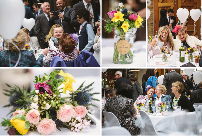 bröllop i lagerlokal gästmingel