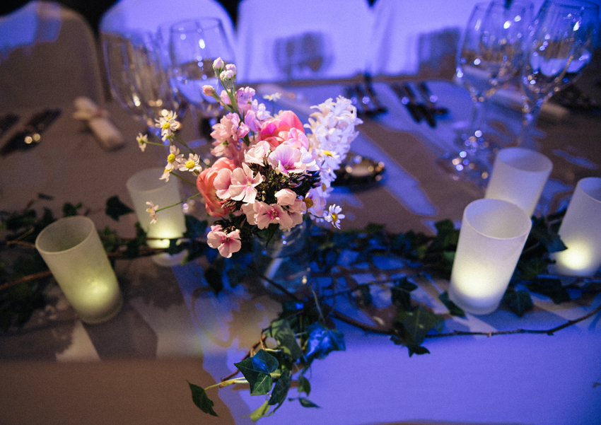 murgröna arrangemang bröllopsmottagning