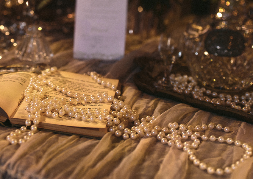 pärlhalsband vintage bröllop