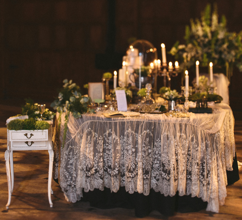 Vintage Bröllop rumsdekor 1920-tals tema