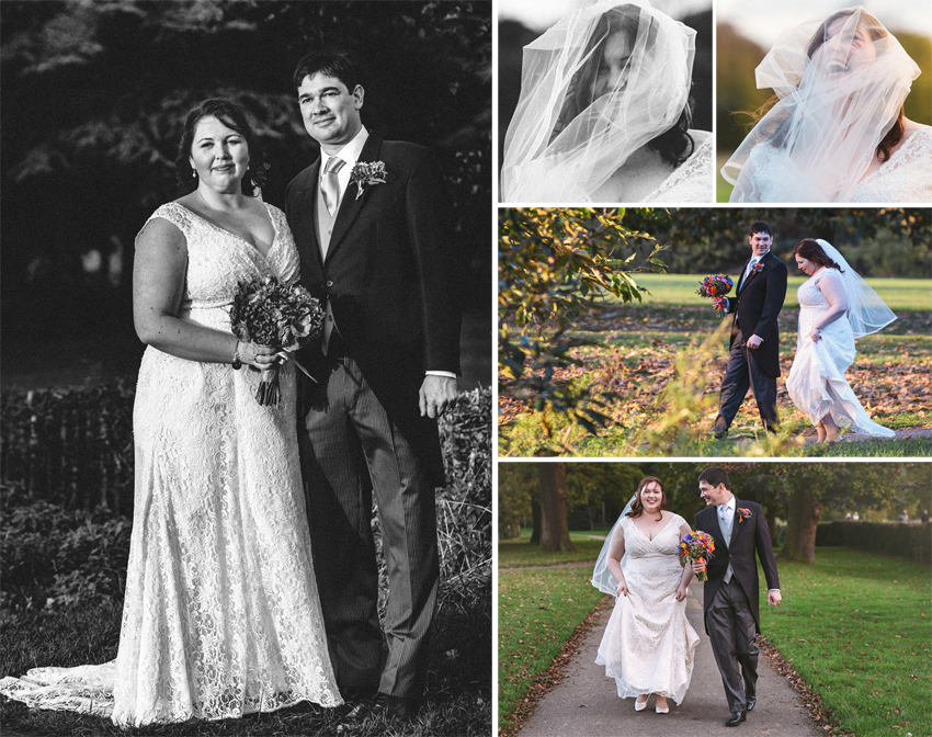 Höstbröllop porträtt