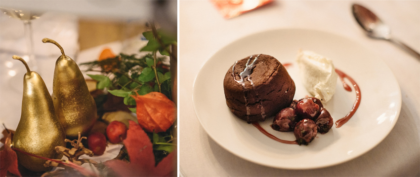 Dessert på bröllop med hösttema.