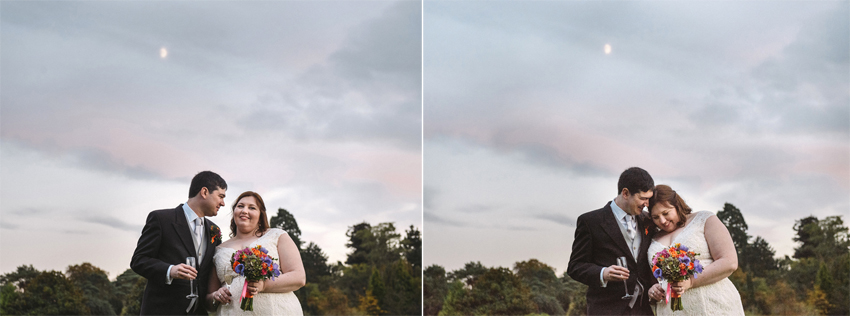 halloween bröllop skymningsporträtt