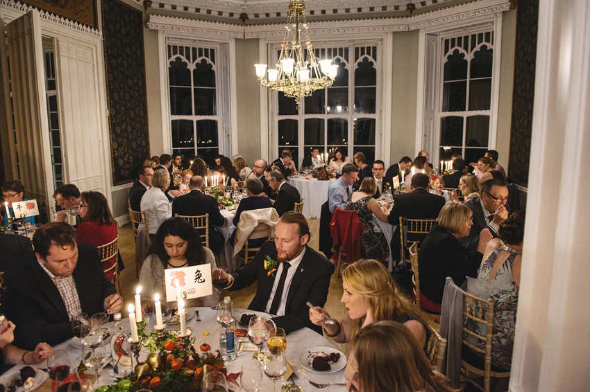 gäster mottagning höstbröllop