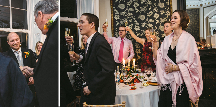 höstbröllop gäster skålar