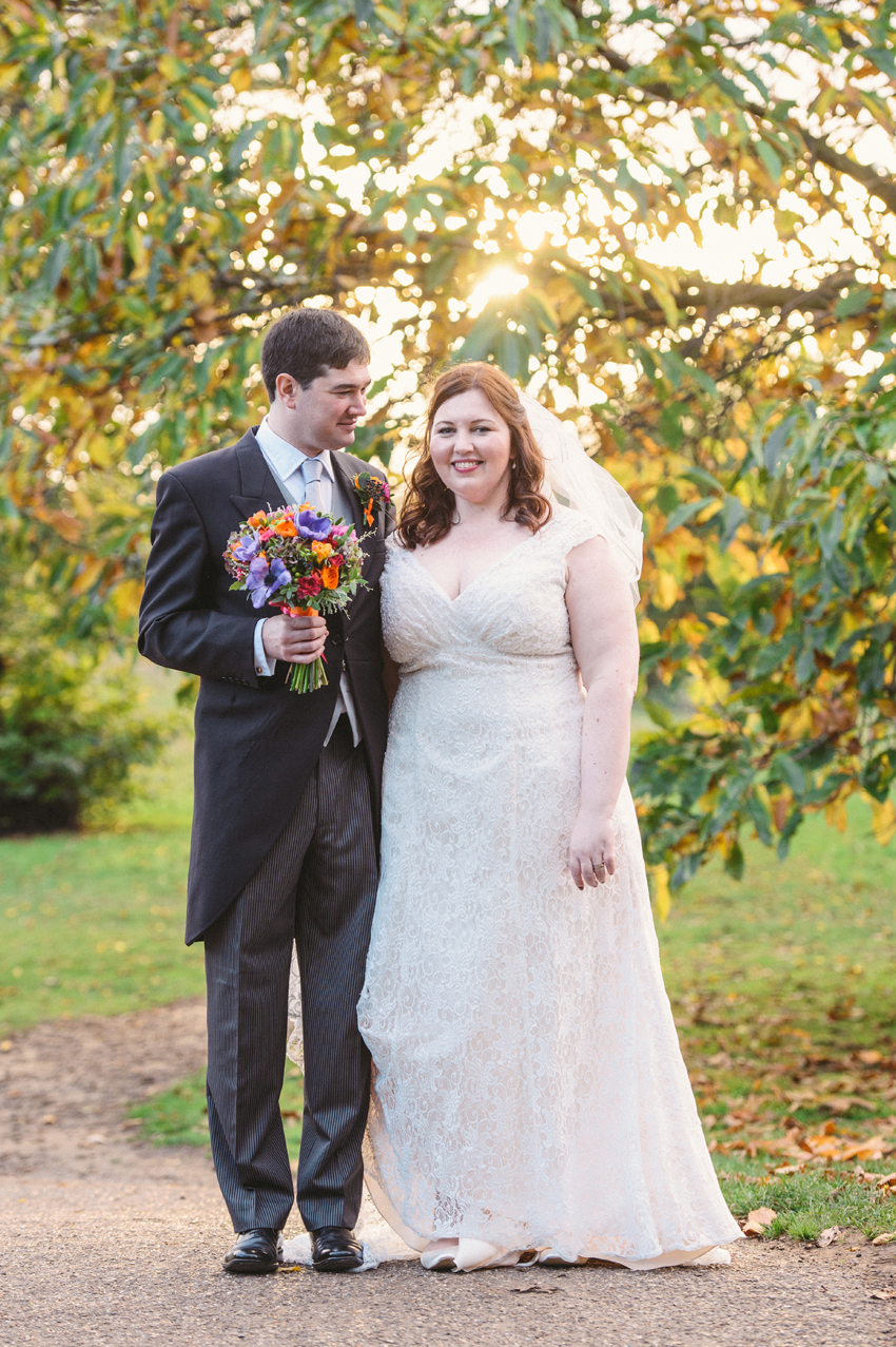 höstbröllop parporträtt