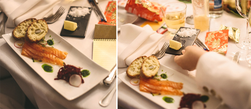 mat serveras på bröllopsmottagningen