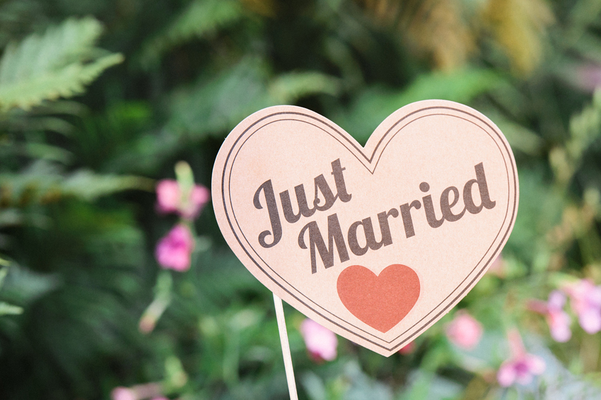 just married skylt photo booth